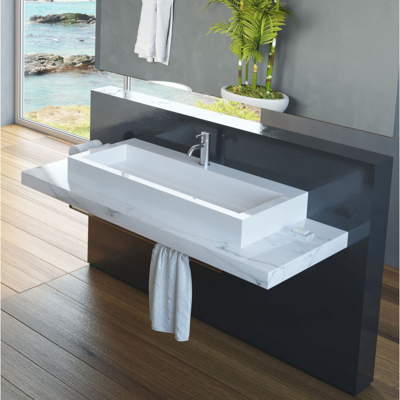 Badeloft Polymarble Rectangular Vessel Bathroom Sink Wayfair